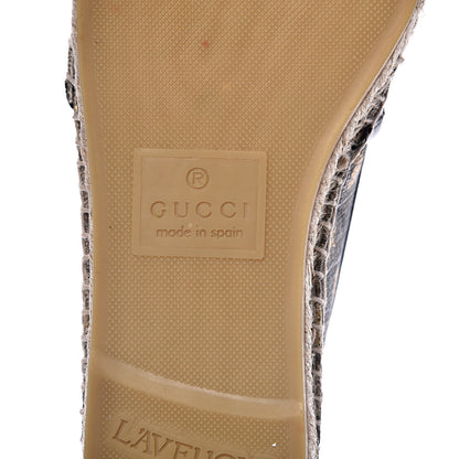 Gucci GG Supreme Monogram Bees Espadrille Flats 35.5 Beige Ebony Oro Black 7 of 10