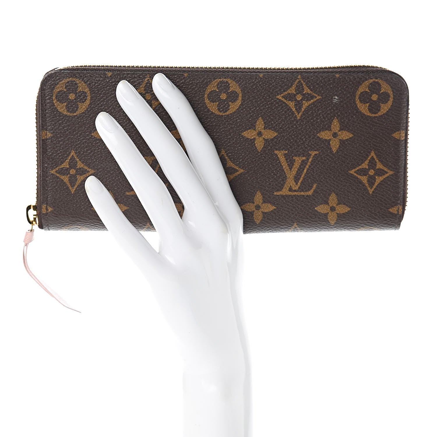 Louis Vuitton Monogram Clemence Wallet Rose Ballerine 2 of 7