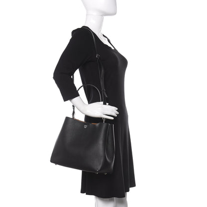 MCM Grained Calfskin Medium Sarah Hobo Black 2 of 10