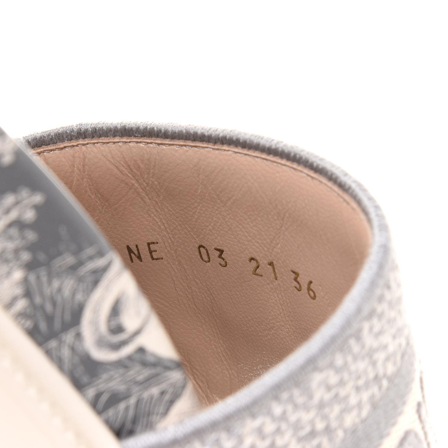 Christian Dior Canvas Toile de Jouy Embroidered Dway 10mm Slide Sandals 36 Off White Grey 8 of 9