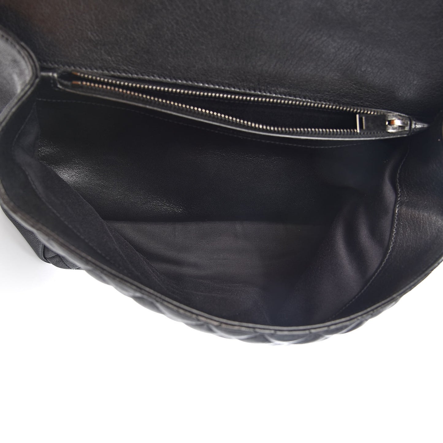 Calfskin Mixed Matelasse Triquilt Large Monogram Satchel Black