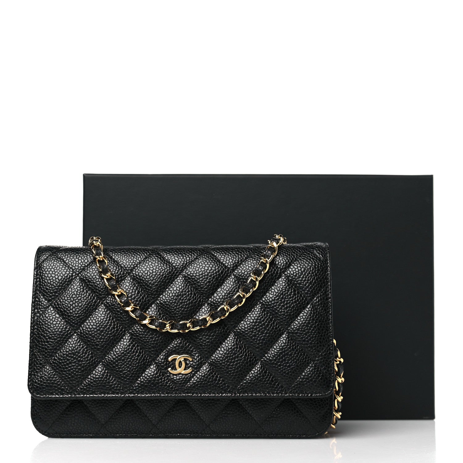 Chanel Caviar Quilted Wallet on Chain WOC Black 11 of 11