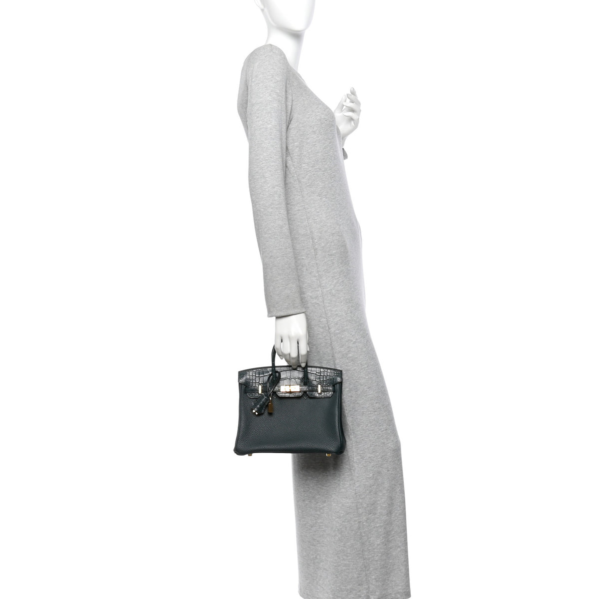 Togo Matte Alligator Birkin Touch 25 Vert Cypress