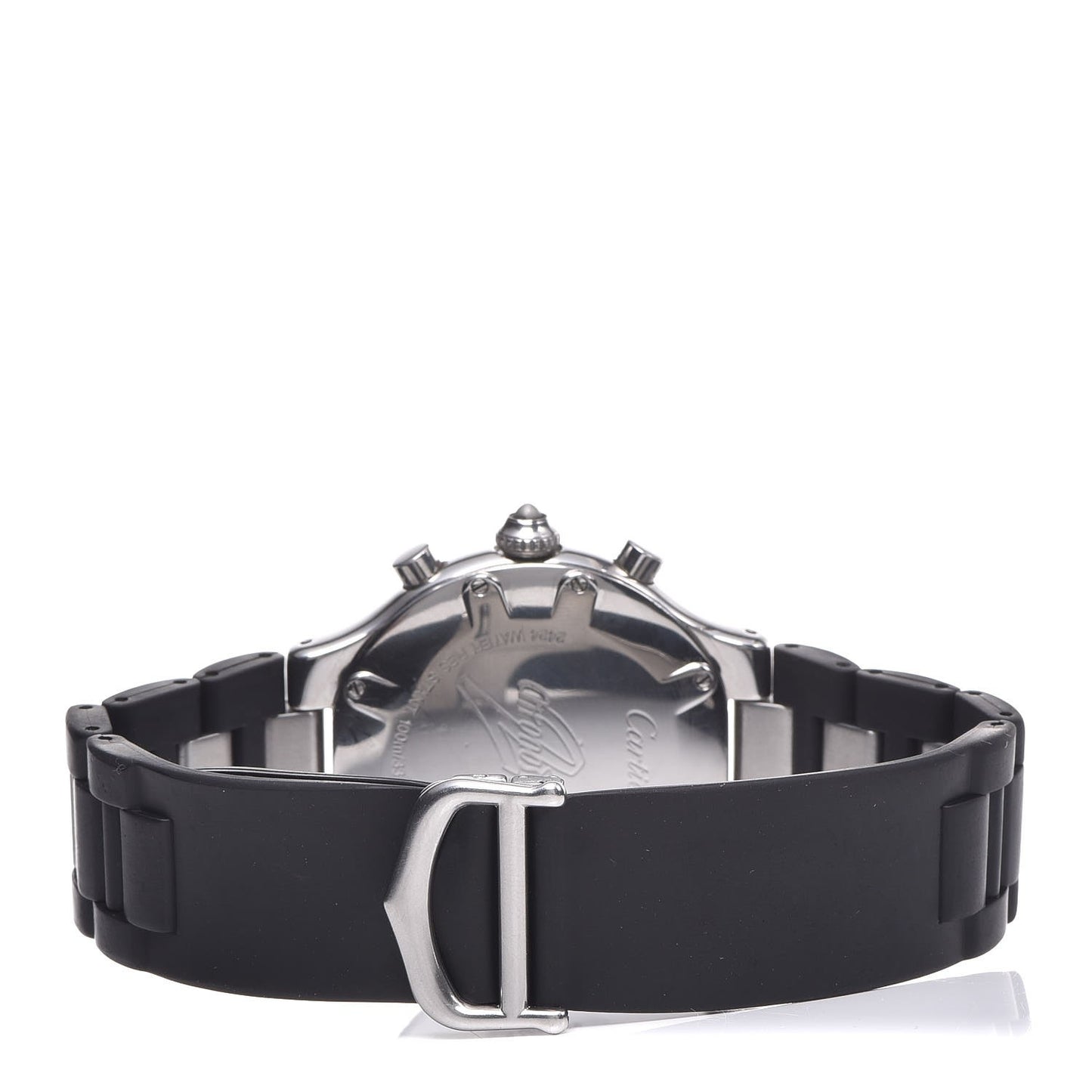Stainless Steel Rubber 38mm Must 21 Chronoscaph Quartz Watch Black