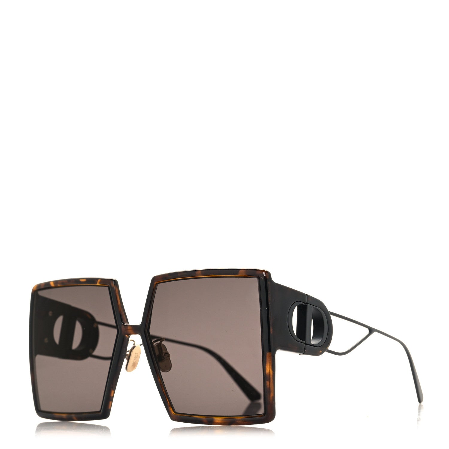 Christian Dior CHRISTIAN DIOR Square 30 Montaigne Sunglasses Tortoise 1 of 8
