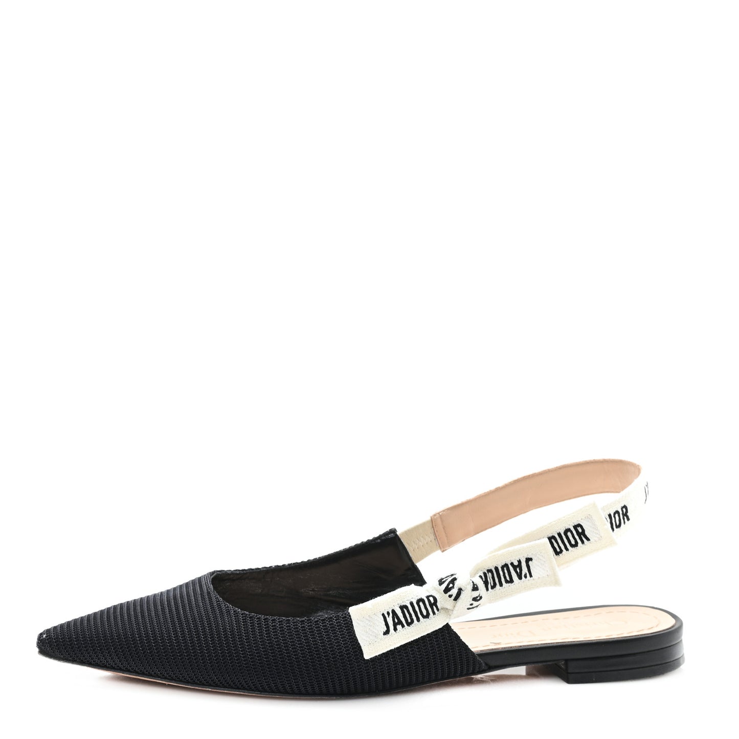 Technical Canvas Ribbon J'Adior Slingback Ballet Flats 38.5 Black