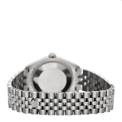 Rolex Stainless Steel 18K White Gold Diamond 31mm Oyster Perpetual Datejust Watch Aubergine Roman 278274 3 of 5