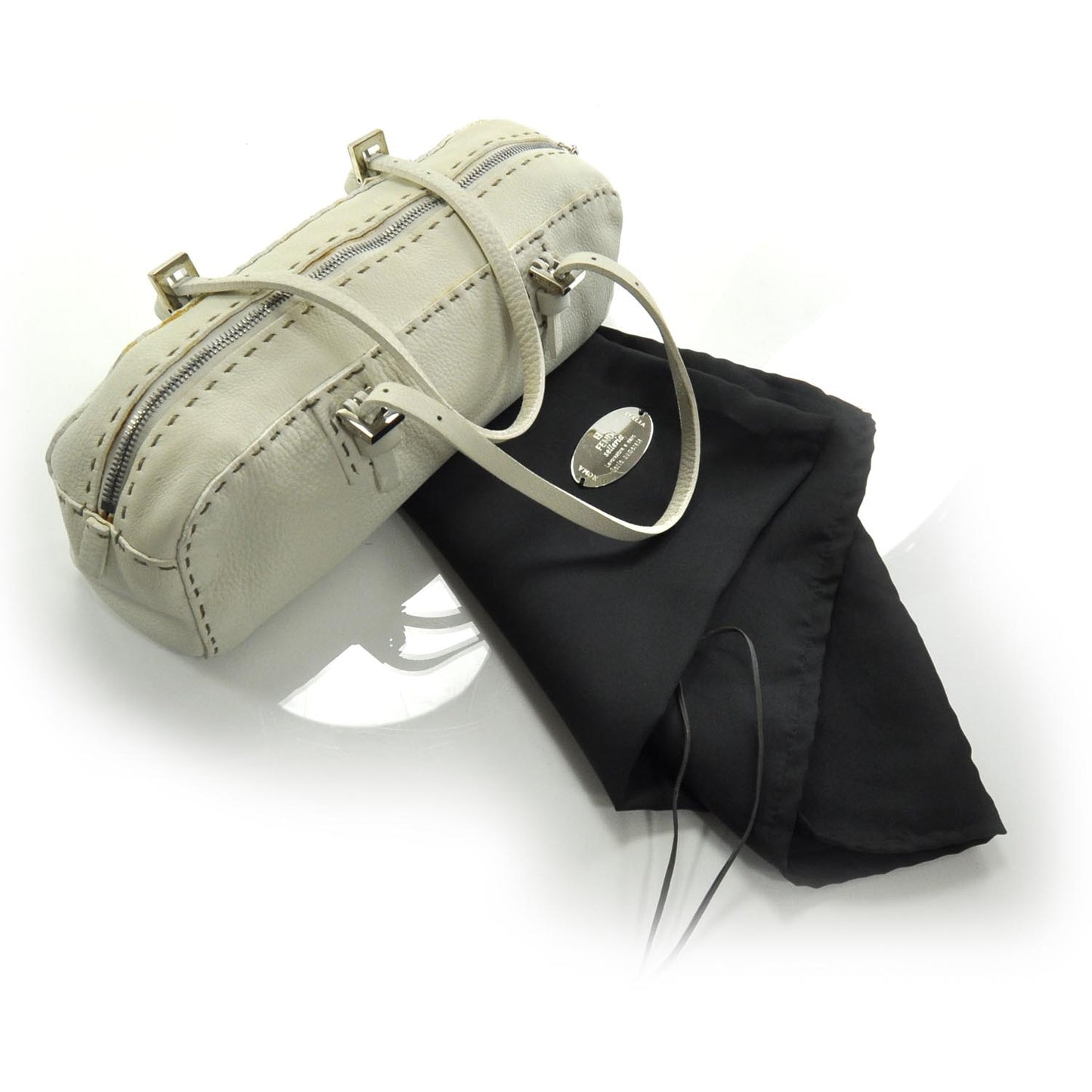 Calfskin Romano Selleria Bowler White