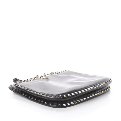 Valentino Garavani Vitello Rockstud Shoulder Satchel Black 3 of 7