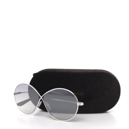Tom Ford Metal Rania-02 Oval Sunglasses TF564 Silver 7 of 7