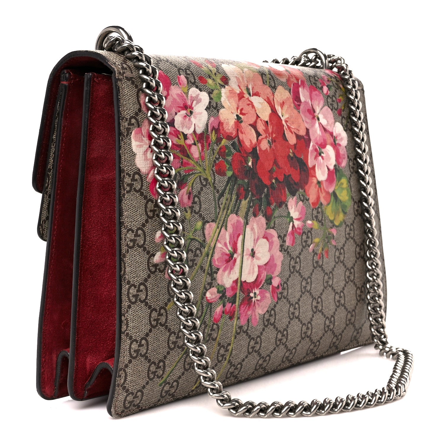 Gucci GG Supreme Monogram Blooms Medium Dionysus Shoulder Bag Beige Multicolor Dry Rose 3 of 13