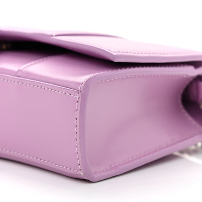 Balenciaga Shiny Box Calfskin Tonal B Hourglass Chain Bag Liliac 7 of 8