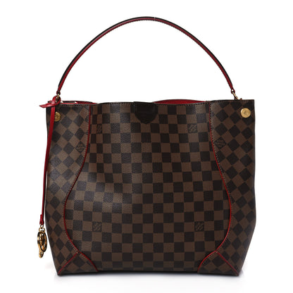 Louis Vuitton Damier Ebene Caissa Hobo Cherry 1 of 9