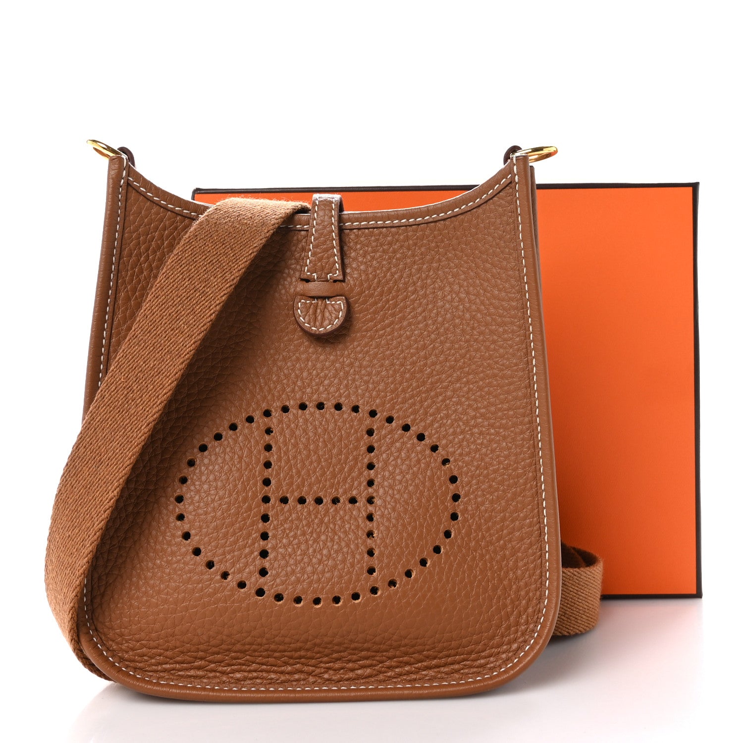 Hermes Taurillon Clemence Evelyne TPM Gold 11 of 11