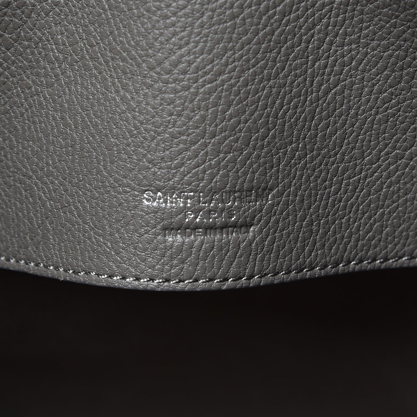 Grained Calfskin Small Supple Sac De Jour Fog