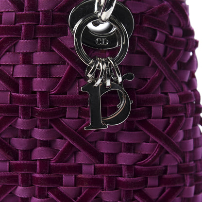 Christian Dior Velvet Woven Small Lady Dior Purple 11 of 12