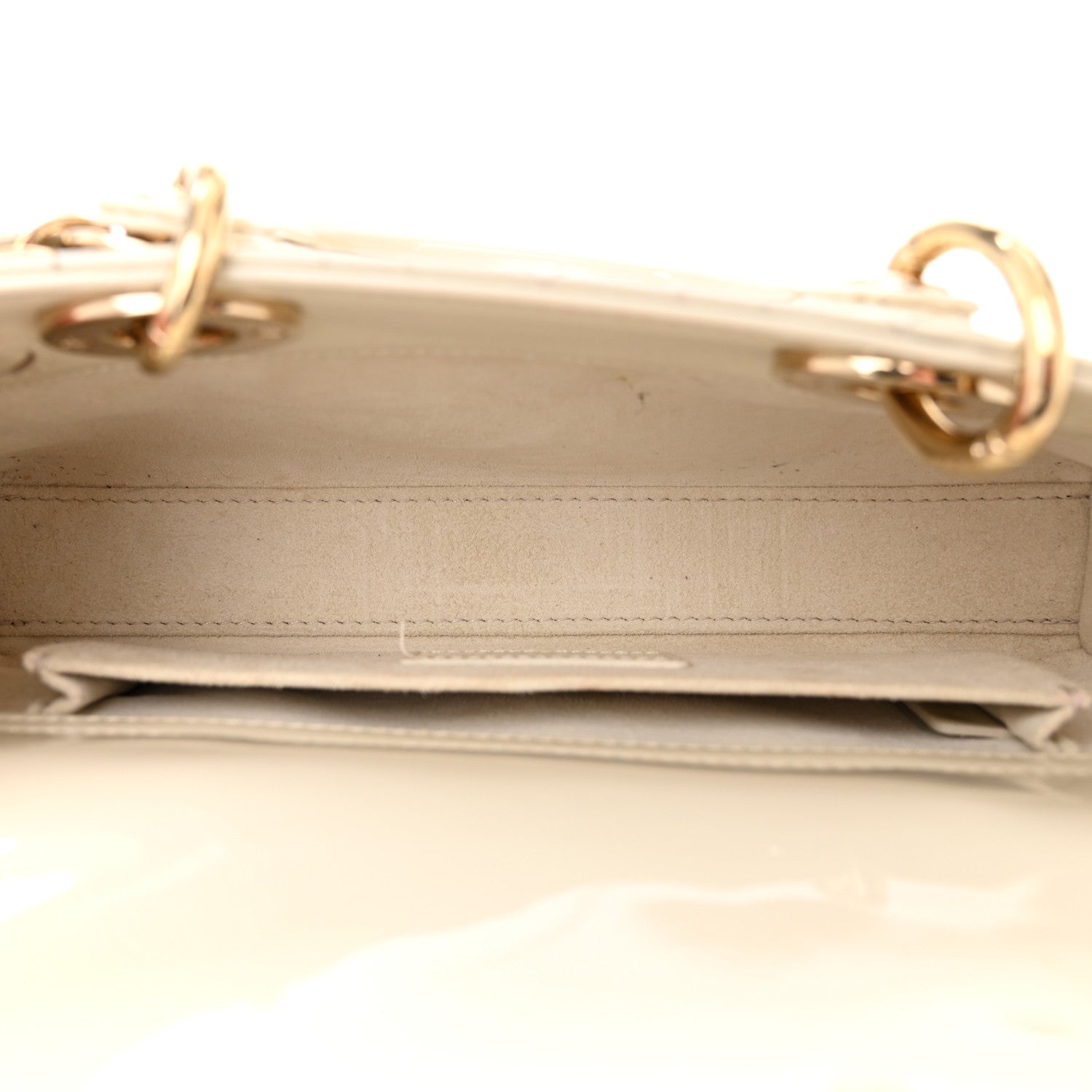 Christian Dior Patent Cannage Small Lady D-Joy White 5 of 12