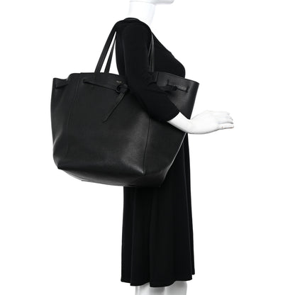 Celine Soft Grained Calfskin Medium Belt Cabas Phantom Black 2 of 10