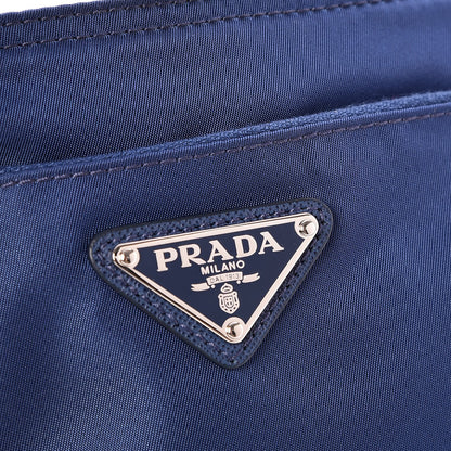 Prada Tessuto Nylon Flat Messenger Bag Royal Blue 7 of 9