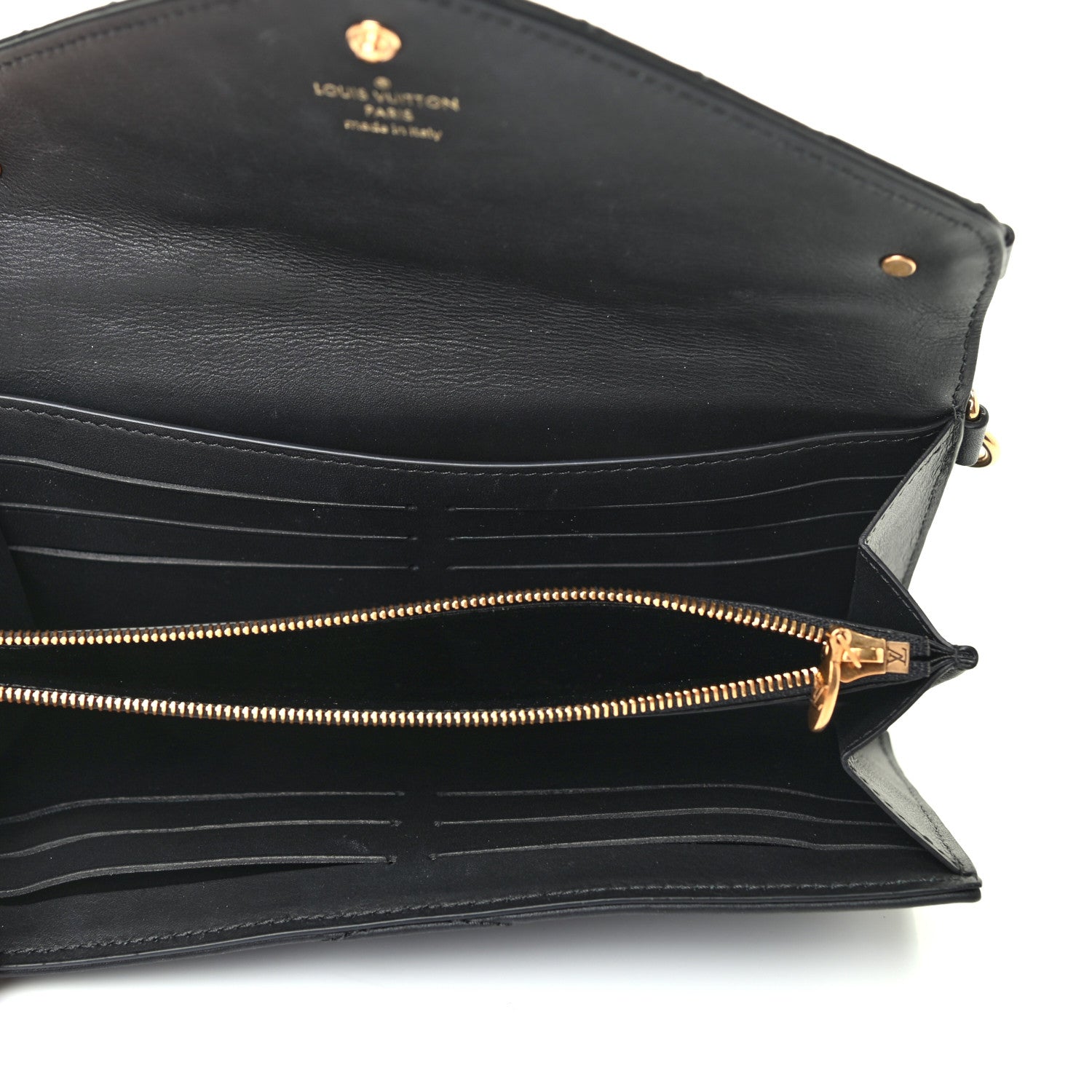 Louis Vuitton Calfskin New Wave Long Wallet Black 5 of 7