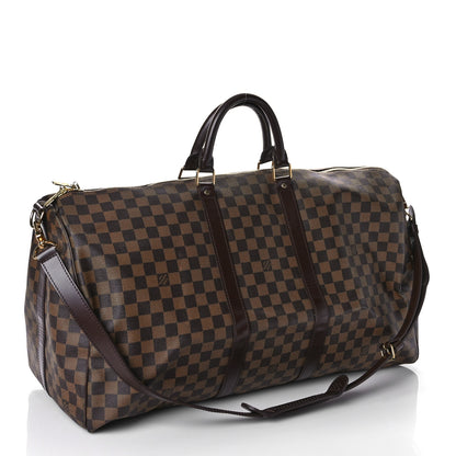 Louis Vuitton Damier Ebene Keepall Bandouliere 55 3 of 8