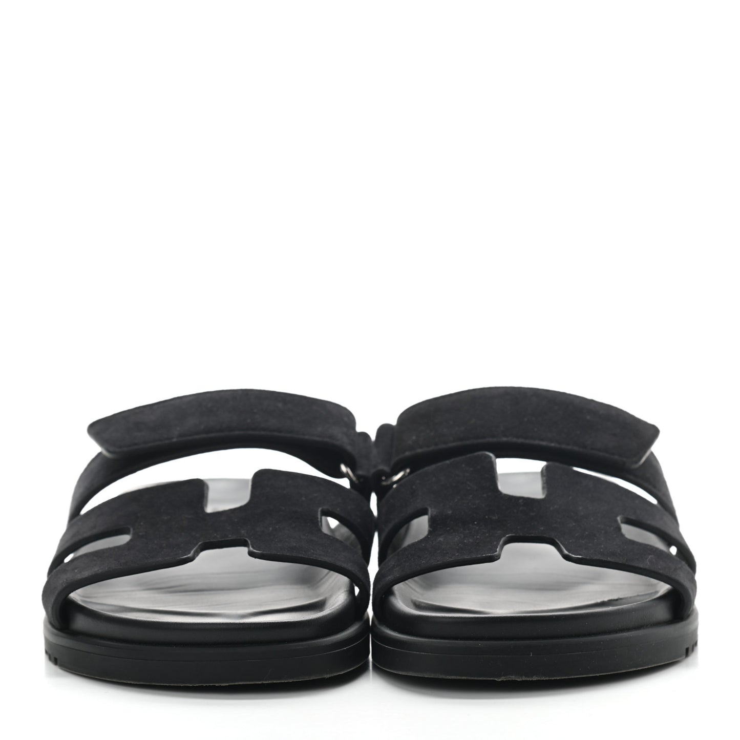 Suede Goatskin Womens Chypre Sandals 36 Black