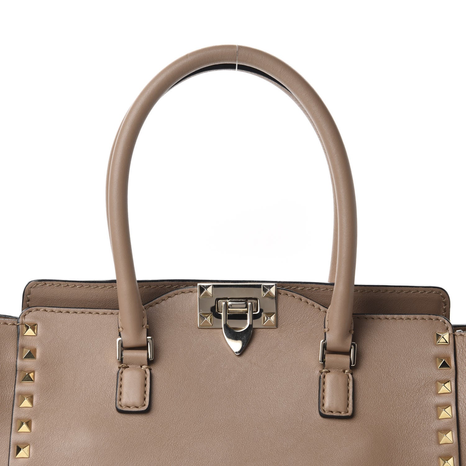 Valentino Garavani Vitello Rockstud Double Handle Tote Alpaca 8 of 9
