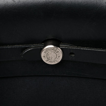Hermes Toile Vache Calfskin Herbag 30 PM Backpack Black 25 of 28