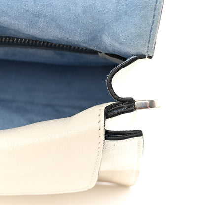 Prada Glace Calf Studded Etiquette Flap Bianco Astra 12 of 12