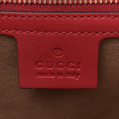 Gucci GG Supreme Monogram Calfskin Medium Padlock Shoulder Bag Beige Hibiscus Red New Rosette 6 of 11