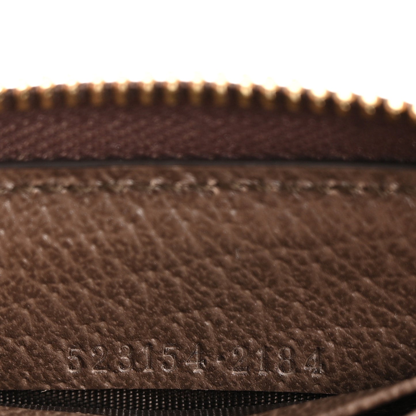 GG Supreme Monogram Web Ophidia Zip Around Wallet Brown