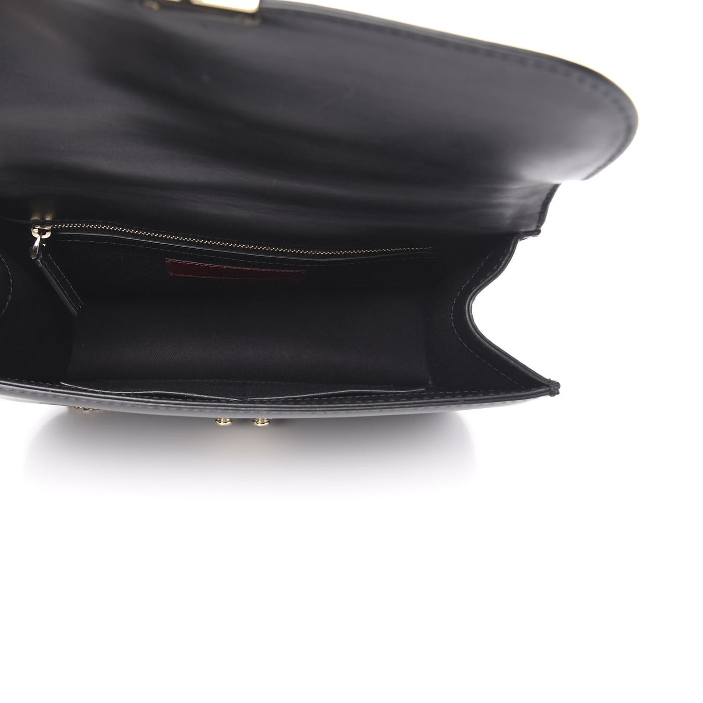 Vitello Medium Glam Lock Rockstud Flap Black