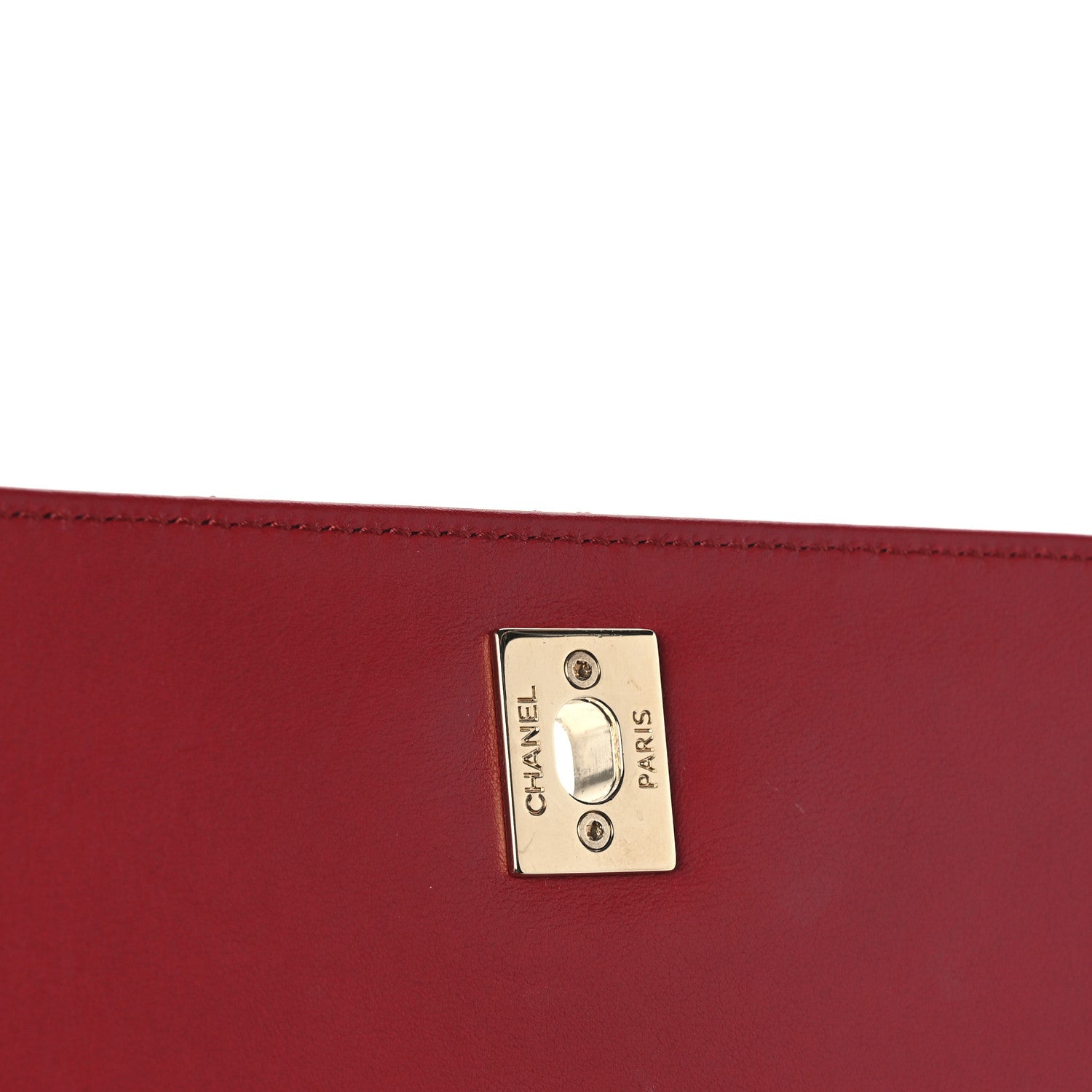 Chanel Calfskin Quilted Small Double Pocket Top Handle Flap Red 7 of 11