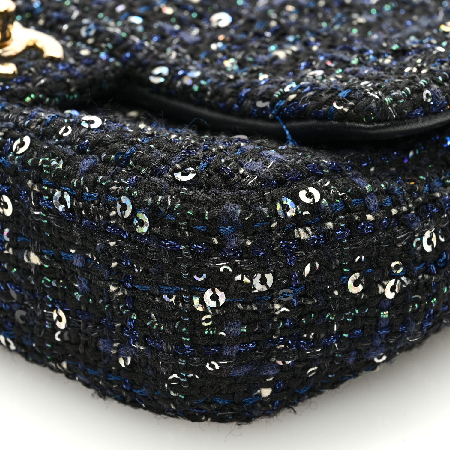 Chanel Tweed Mini Pearl Handle Flap Black Ecru 9 of 9