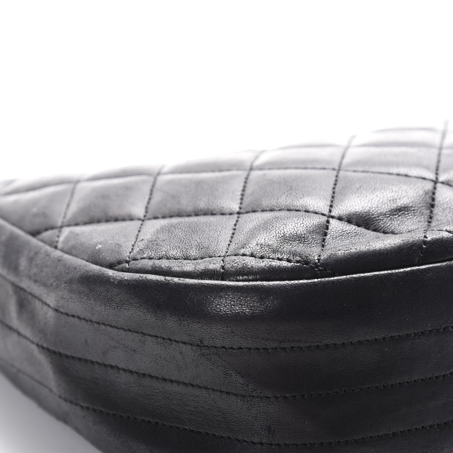 Quilted Lambskin Small Single Flap Black
