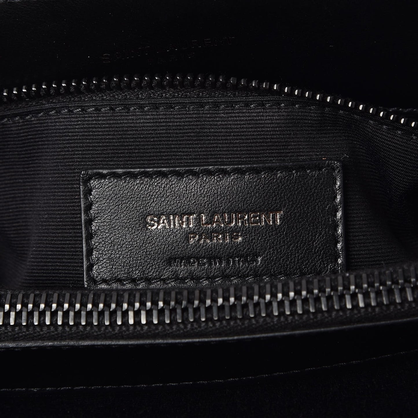 Calfskin Y Quilted Monogram Medium Loulou Chain Satchel Black