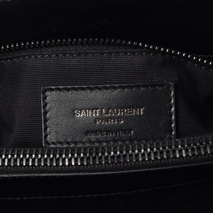 Saint Laurent Calfskin Y Quilted Monogram Medium Loulou Chain Satchel Black 7 of 9