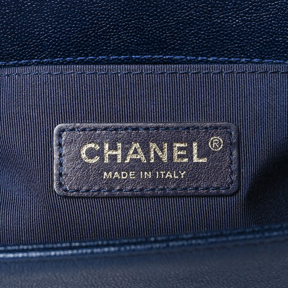 Chanel Caviar Quilted Small Boy Flap Navy 6 of 9