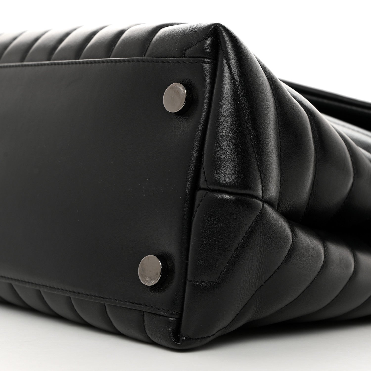 Saint Laurent Calfskin Y Quilted Monogram Monochrome Large Loulou Chain Satchel Black 10 of 10