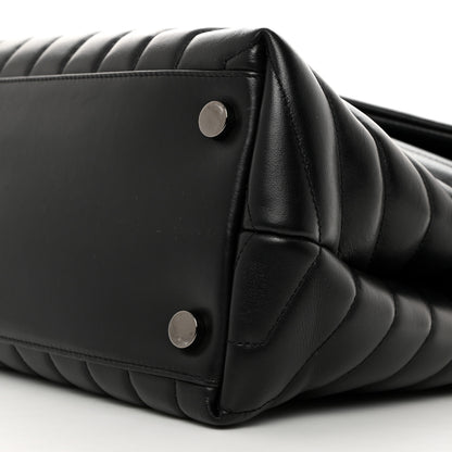 Saint Laurent Calfskin Y Quilted Monogram Monochrome Large Loulou Chain Satchel Black 10 of 10