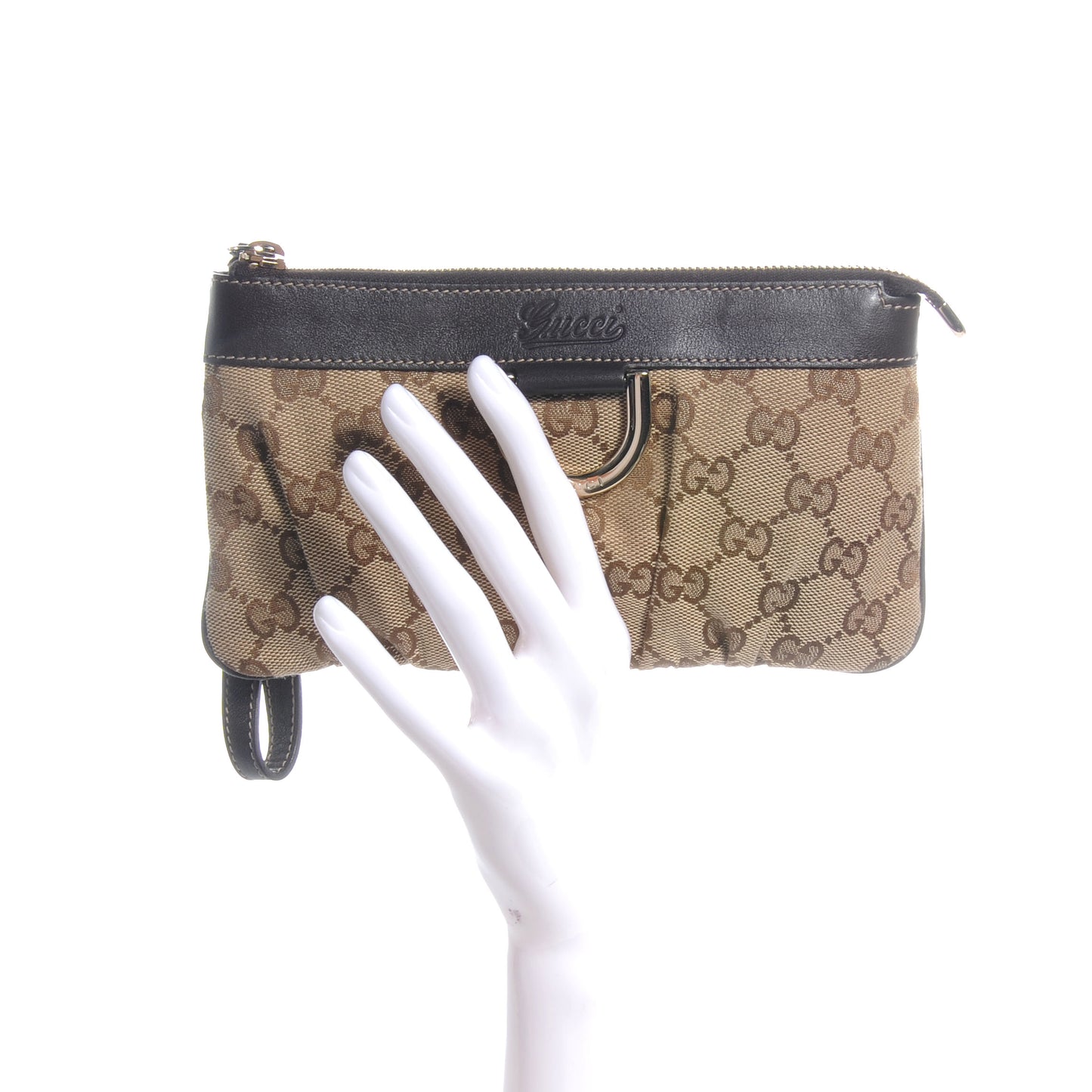 Monogram D Gold Wristlet