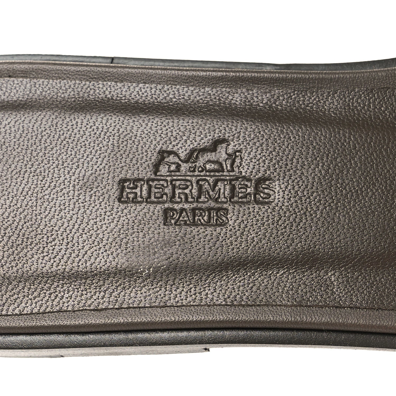 Hermes Calfskin Studded Oran Sandals 36.5 Gris Galet 8 of 10