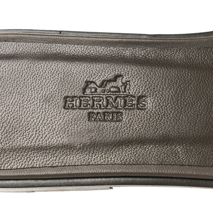 Hermes Calfskin Studded Oran Sandals 36.5 Gris Galet 8 of 10