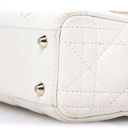 Christian Dior Lambskin Cannage Mini Lady Dior White 10 of 13