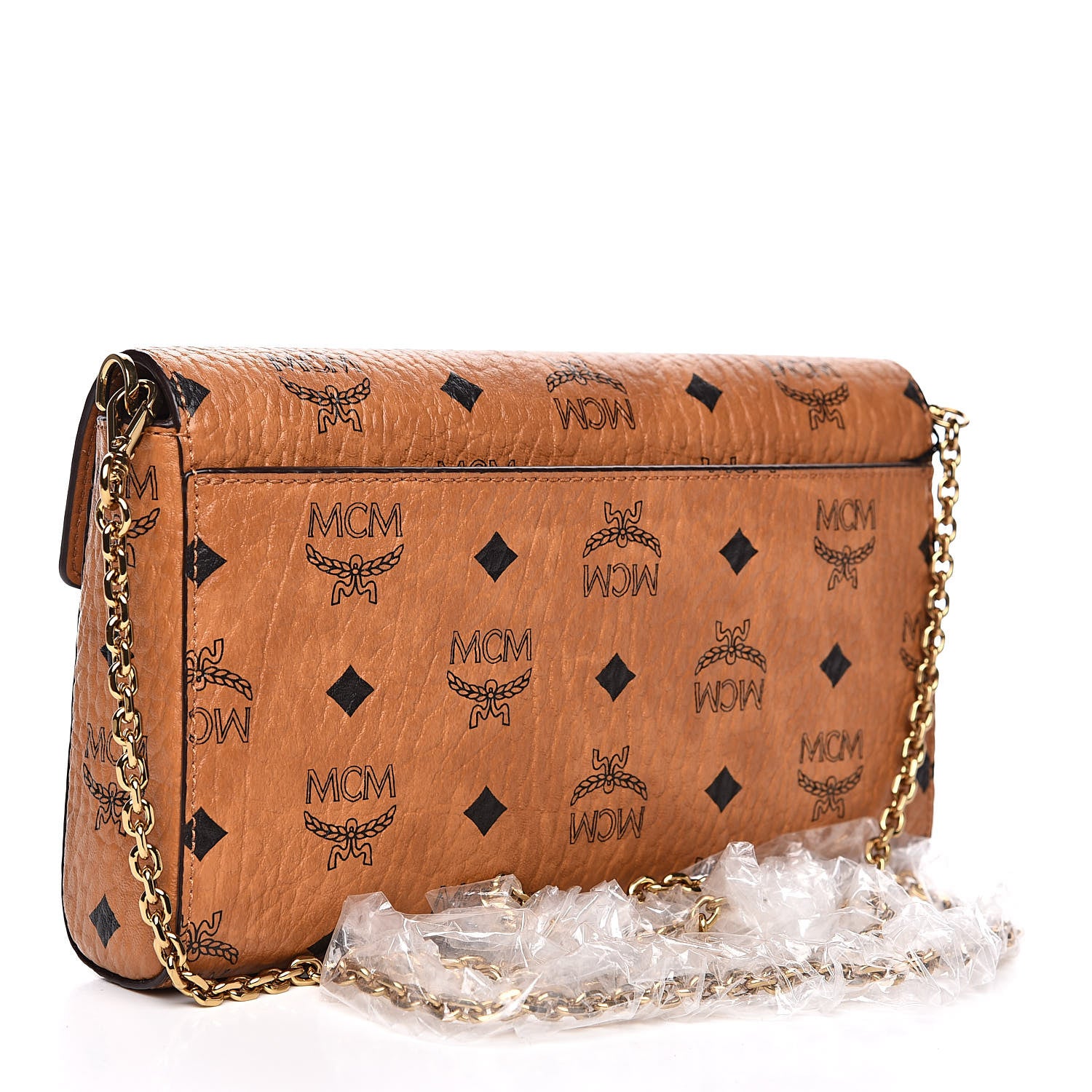 MCM Visetos Millie Wallet On Chain Cognac 3 of 8