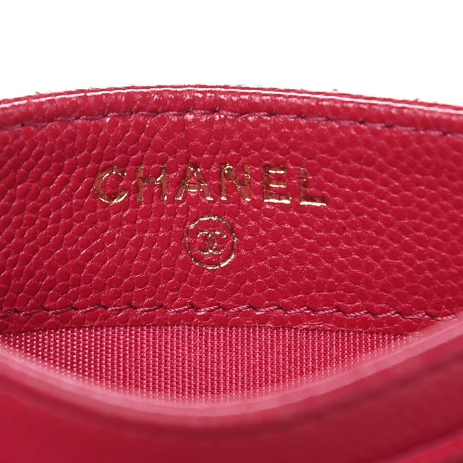 Chanel Caviar Camellia Embossed Card Holder Fuchsia 6 of 12