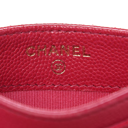 Chanel Caviar Camellia Embossed Card Holder Fuchsia 6 of 12