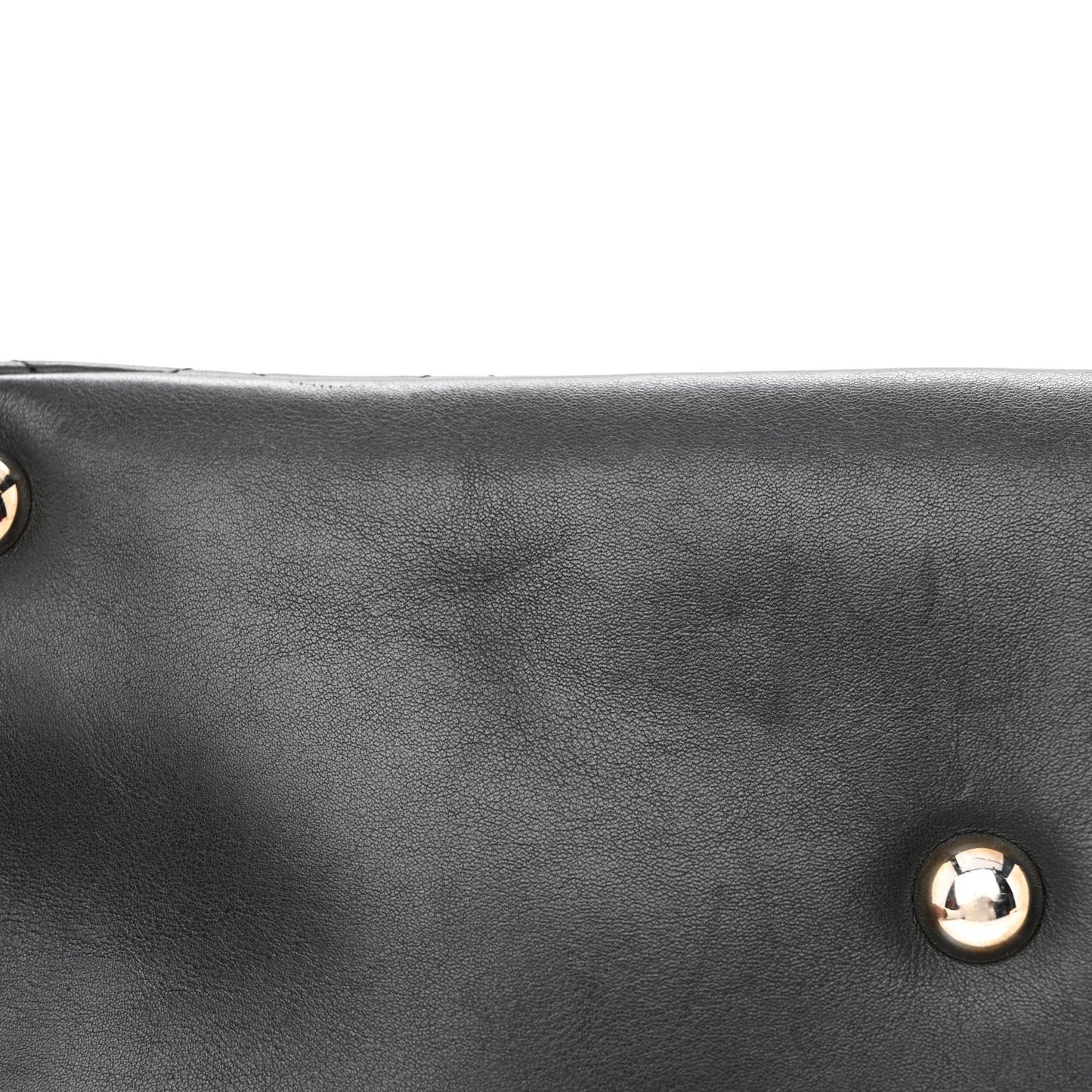 Calfskin Quilted Large Cambon Tote Black White