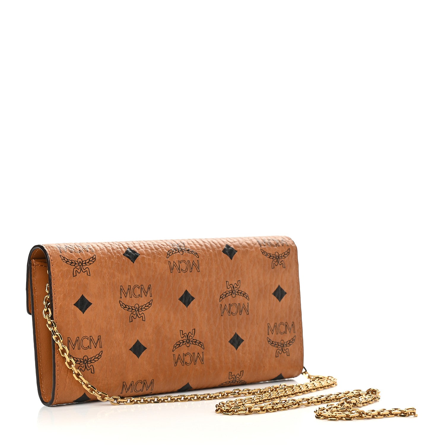 MCM Visetos Large Patricia Wallet On Chain Cognac 3 of 8