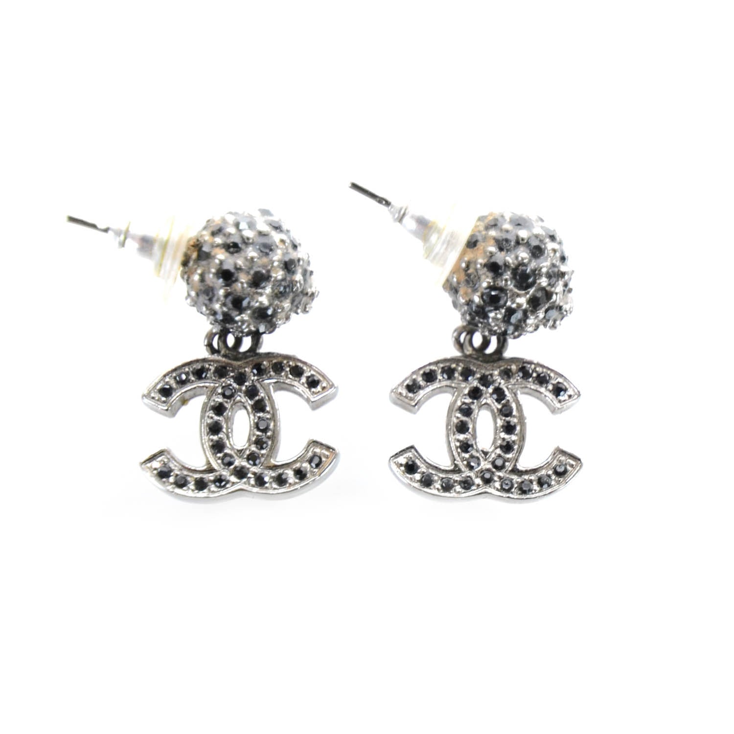 Chanel Crystal CC Dangle Earrings 1 of 3